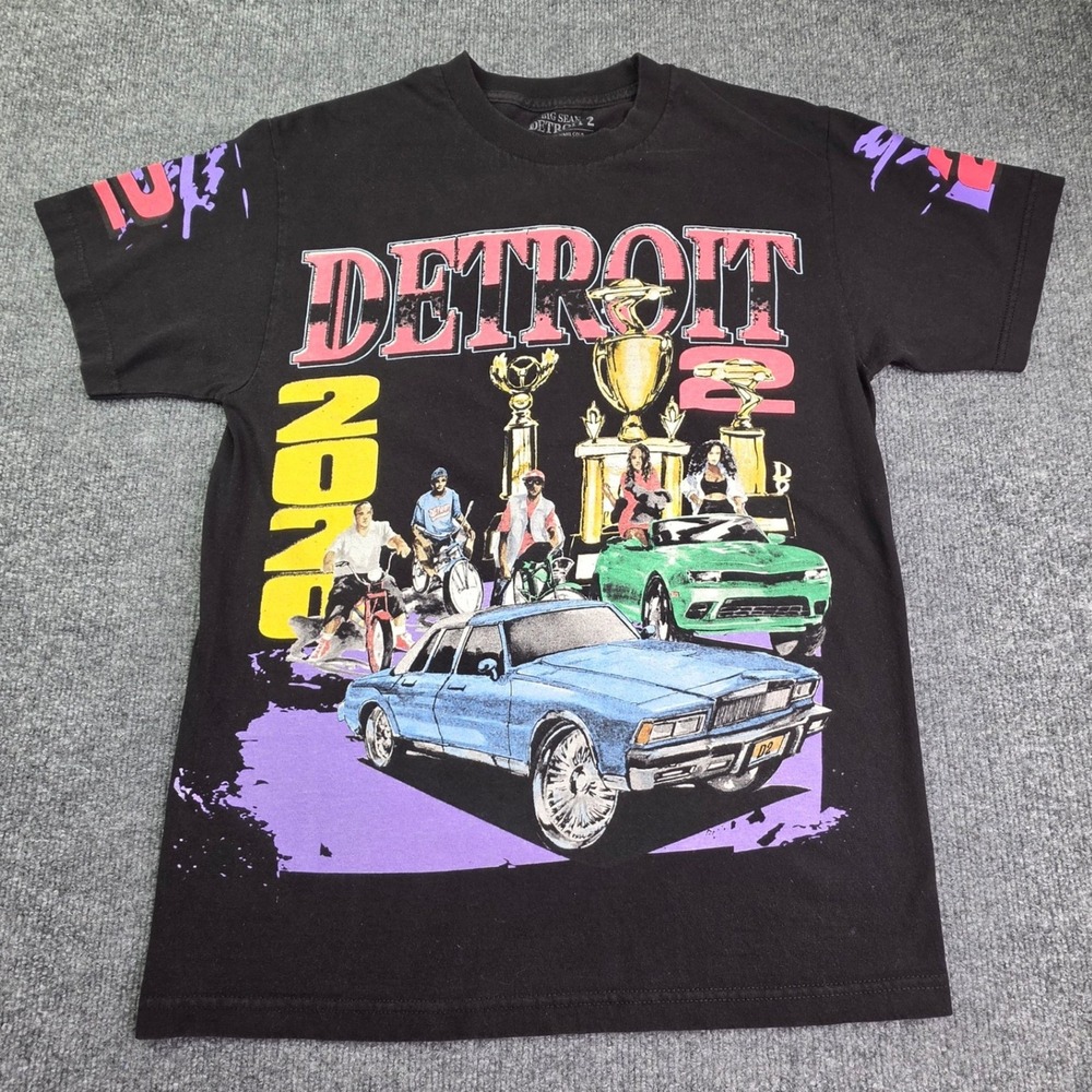 Big Sean Detroit 2 T-Shirt Mens M Black Graphic Rap Hip Hop Tee Made In USA